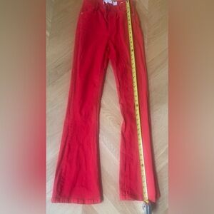Bershka Red Flare Women's Jeans